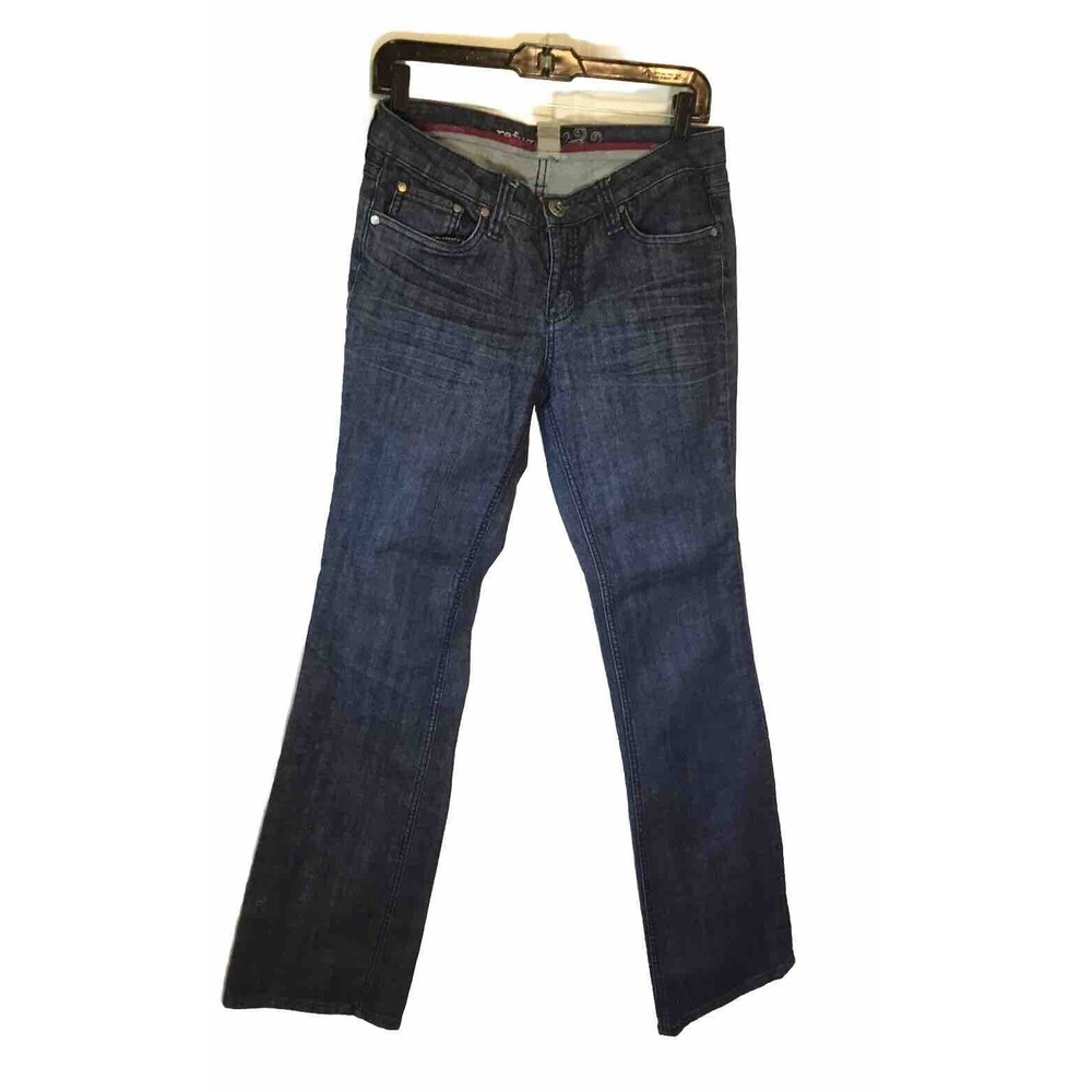 Refuge Flirty Everyday Bootcut Women’s 6 L  Blue Denim Jeans Distressed Pockets
